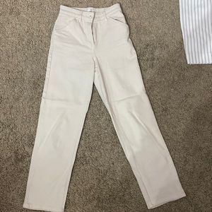 Aritzia Wilfred Free high waisted cream jeans size 0